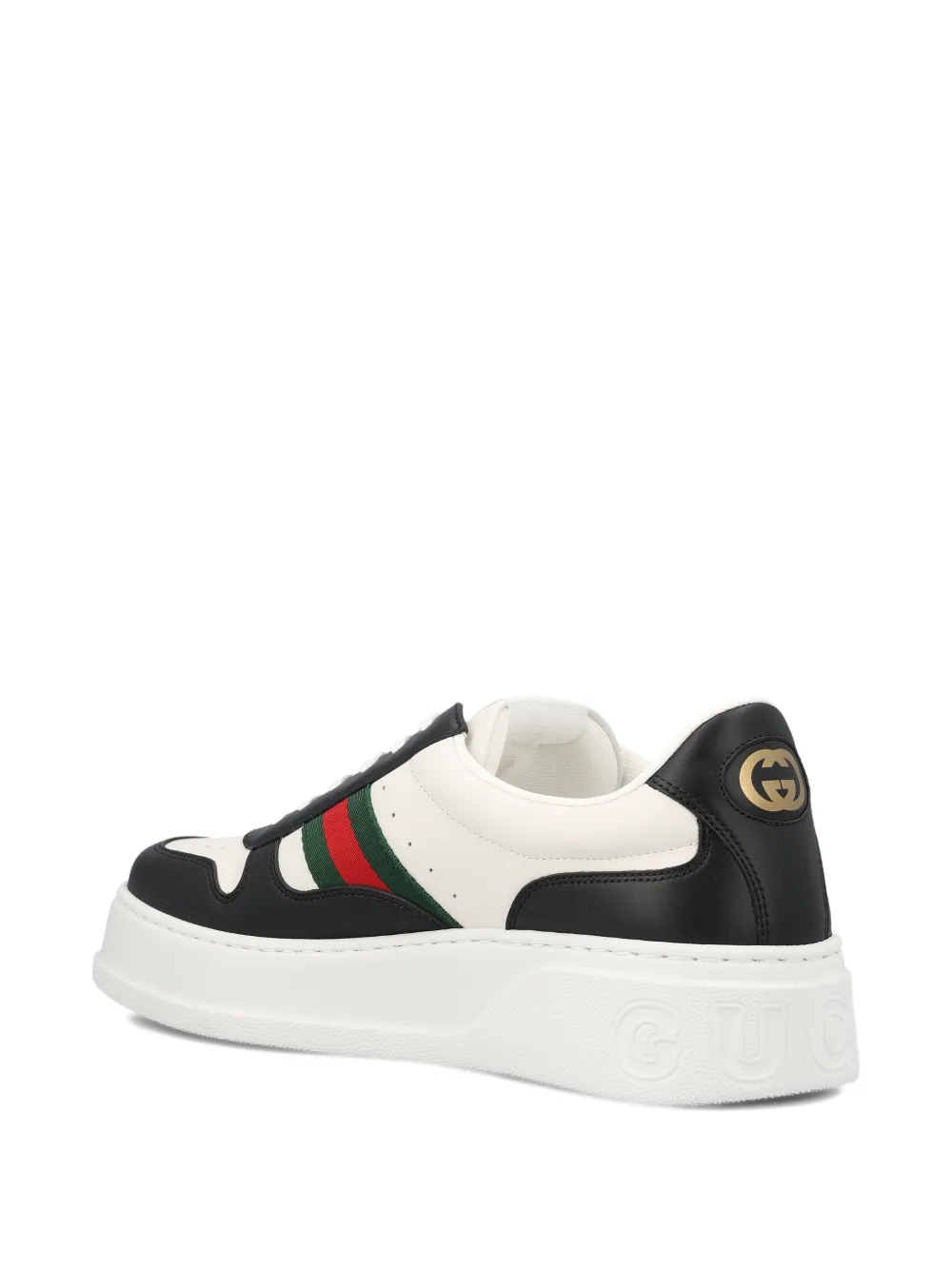 Gucci Sneakers met plateauzool en webstreep Wit