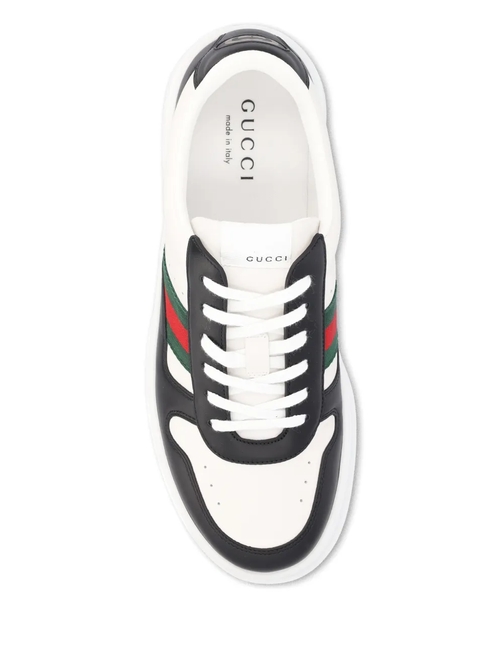 Gucci Sneakers met plateauzool en webstreep Wit