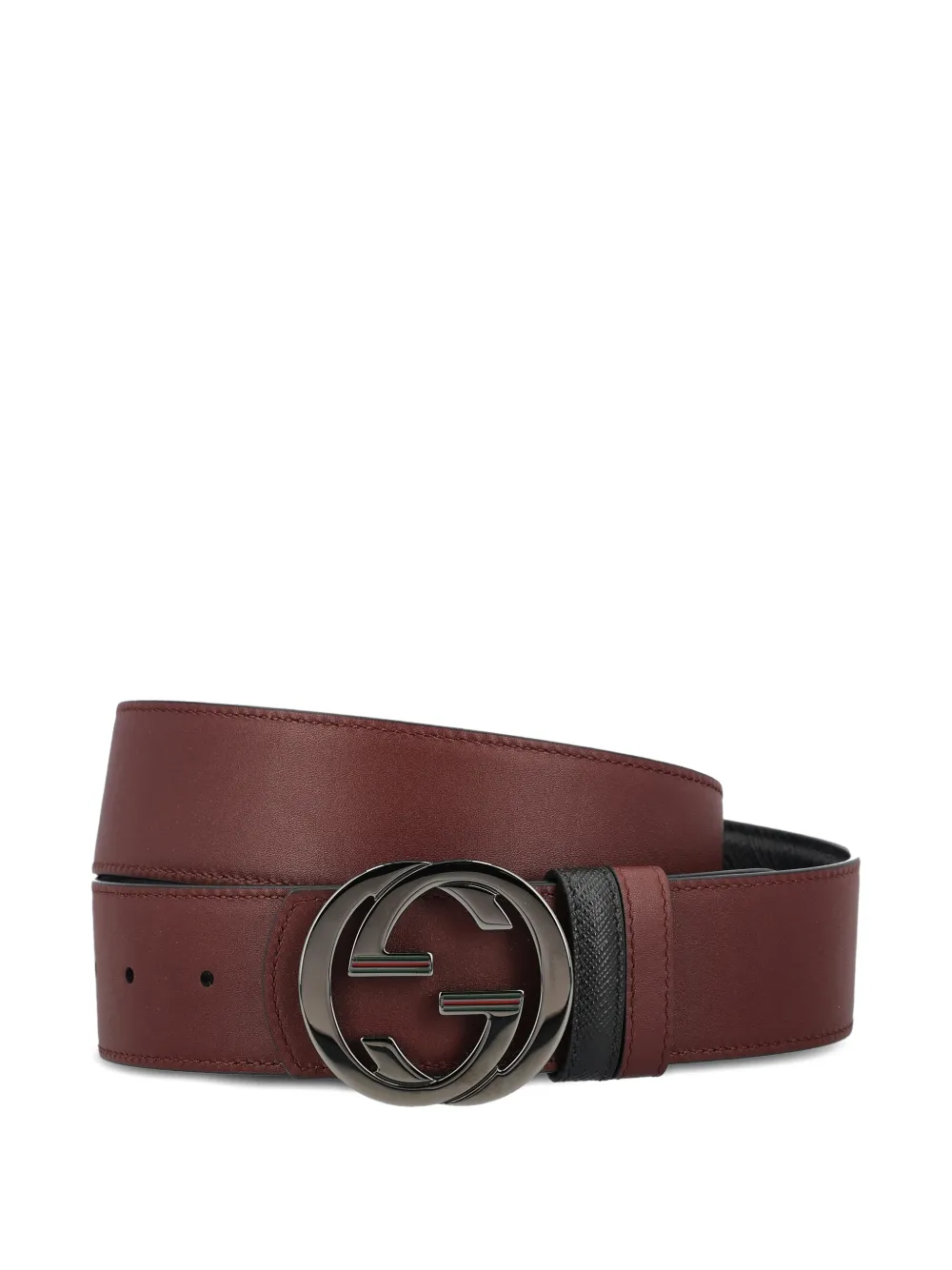 Gucci Interlocking G calfskin belt | Brown | Image 1