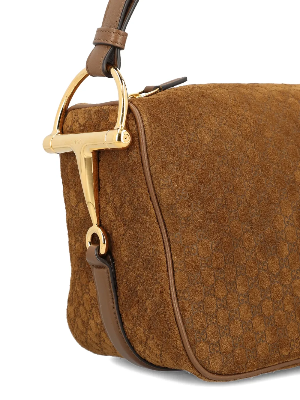 Gucci Medium Half Horsebit schoudertas Bruin