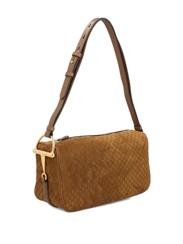 Gucci ハーフ ホースビット ショルダーバッグ M | ブラウン | FARFETCH JP