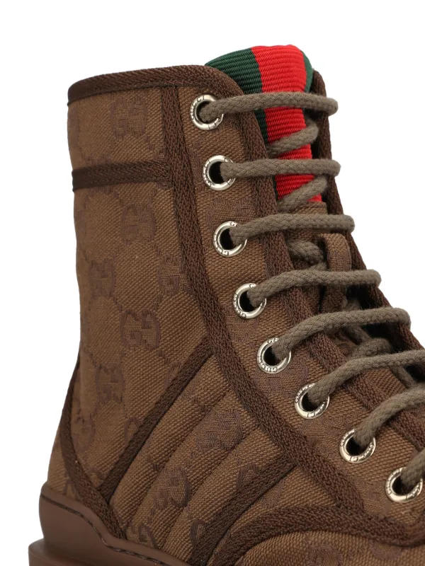 Gucci Bota Com Padronagem GG | Marrom | FARFETCH BR