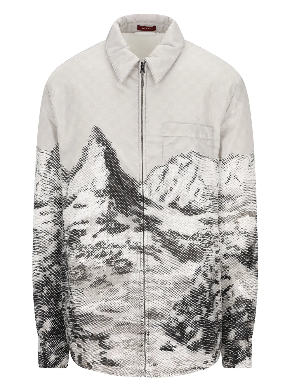 Gucci mountain-print zip-up jacket | White | Image 1