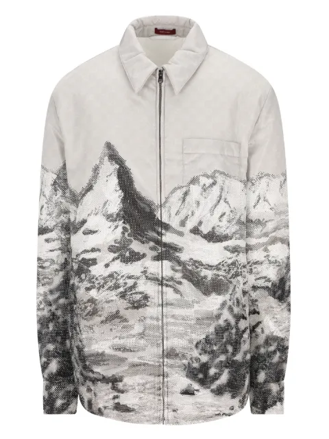 Gucci mountain-print zip-up jacket
