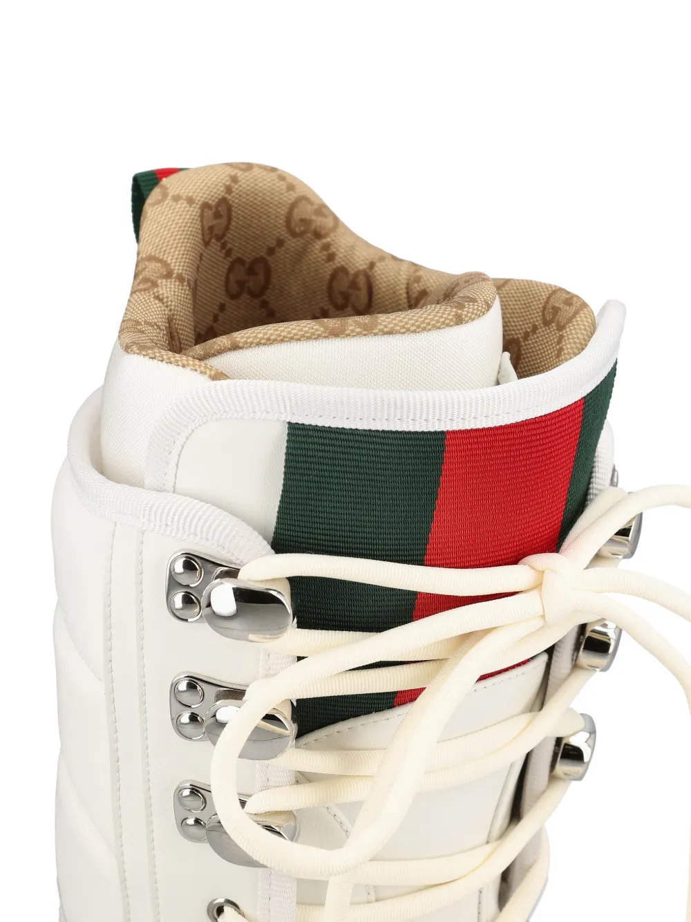 Gucci Laarzen met webdetail Wit