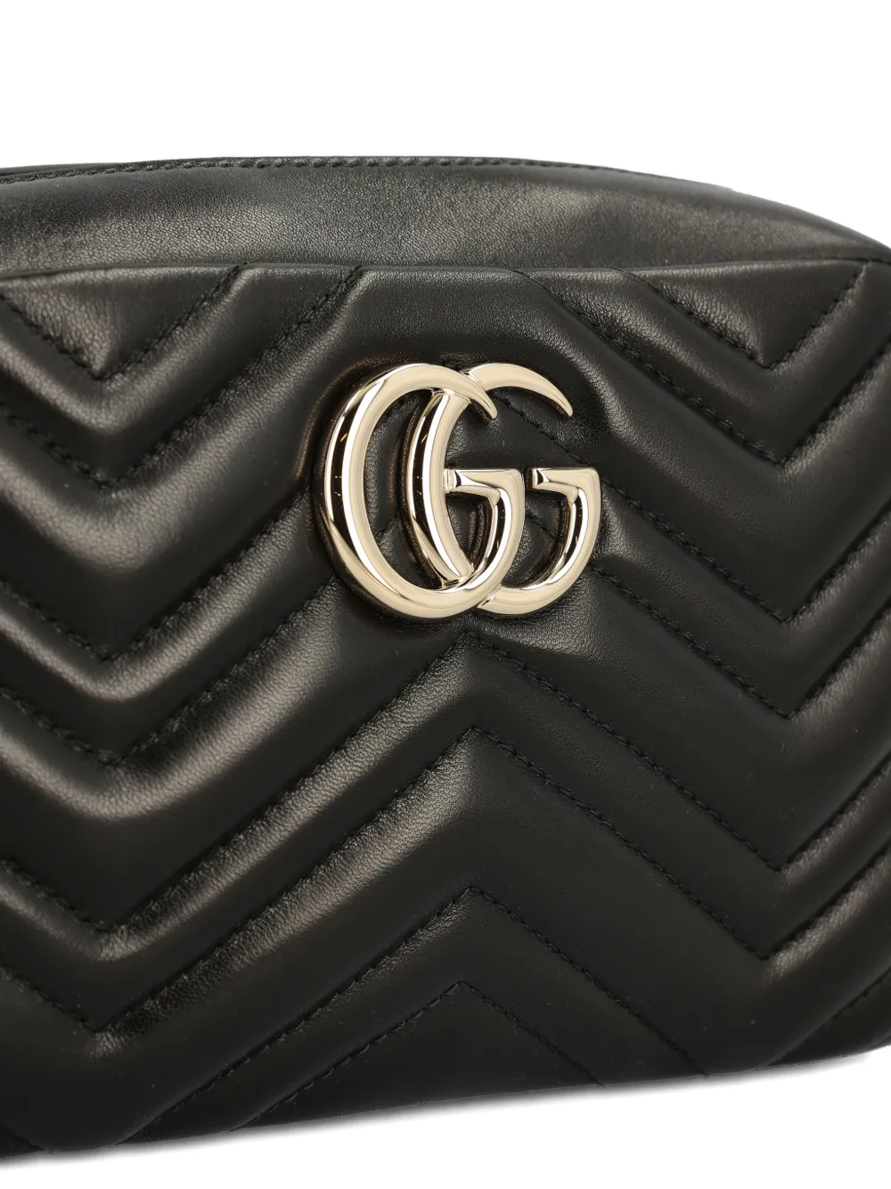 Gucci GGマーモント レザーショルダーバッグ S | ブラック | FARFETCH JP