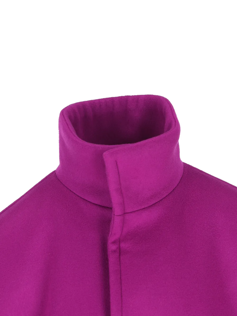 Saint Laurent Wool Belted Coat In Pink