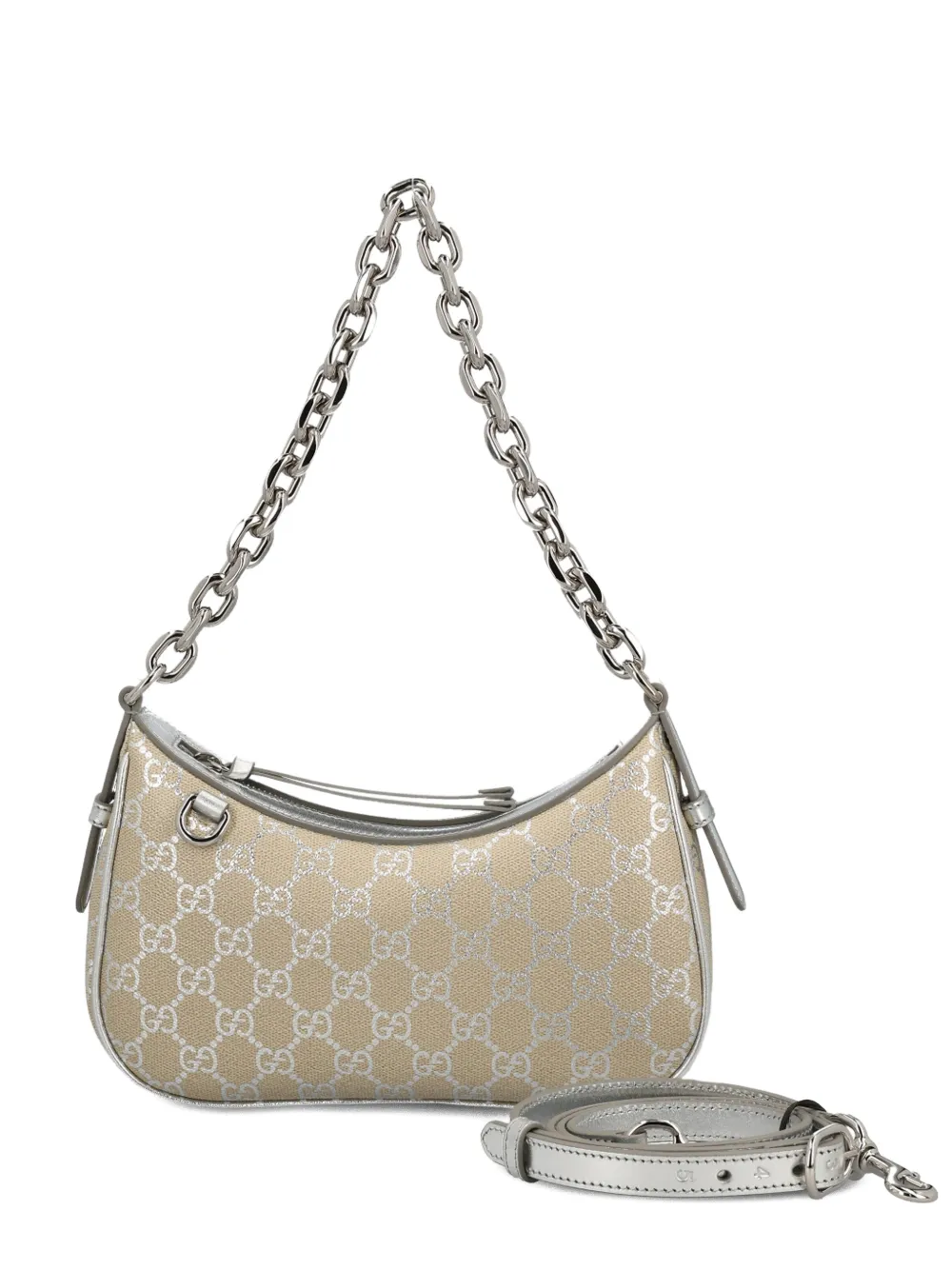 Gucci Gg Emblem Small Shoulder Bag In Neutral
