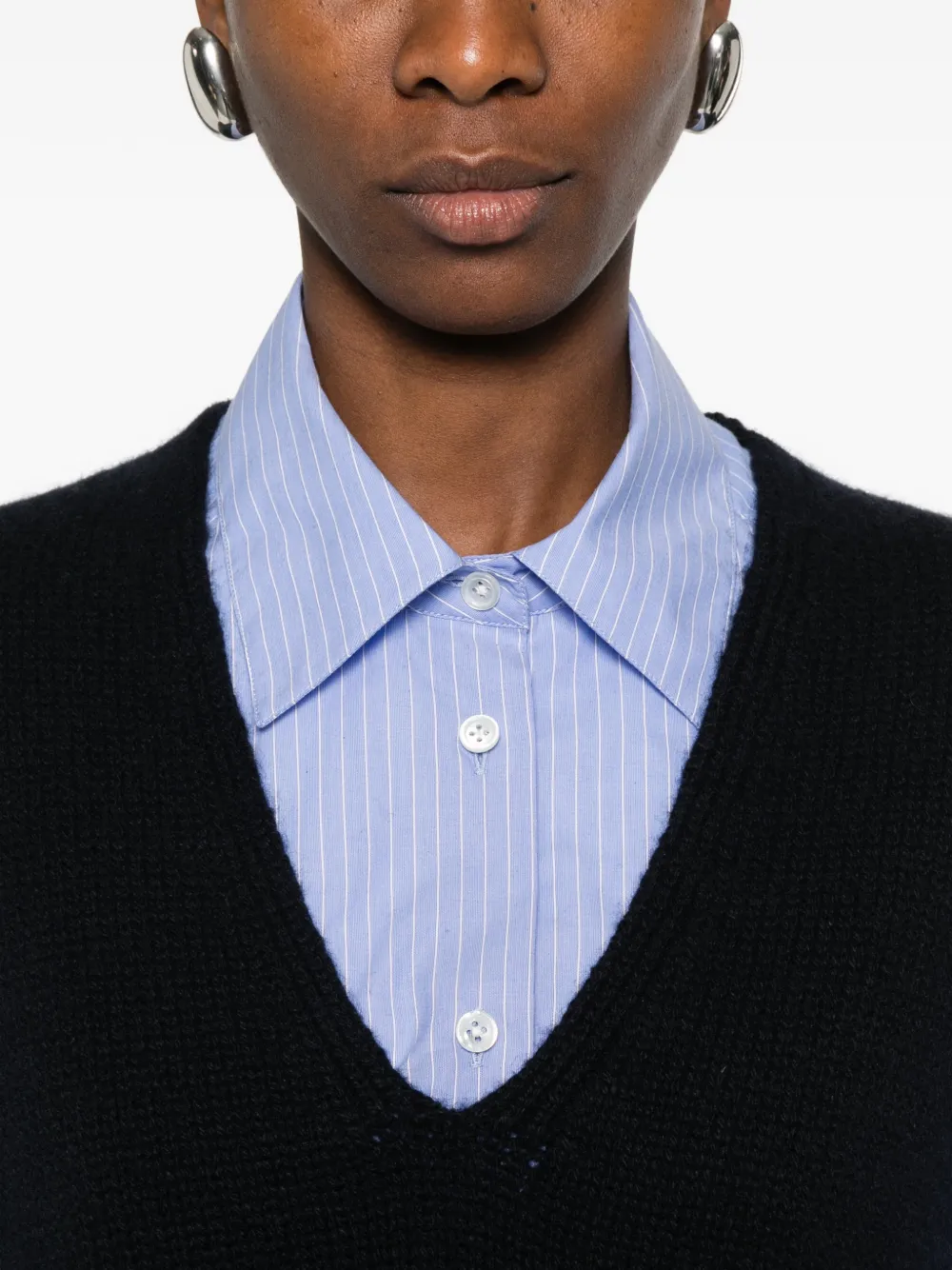 The Row Marte ribgebreide spencer Blauw
