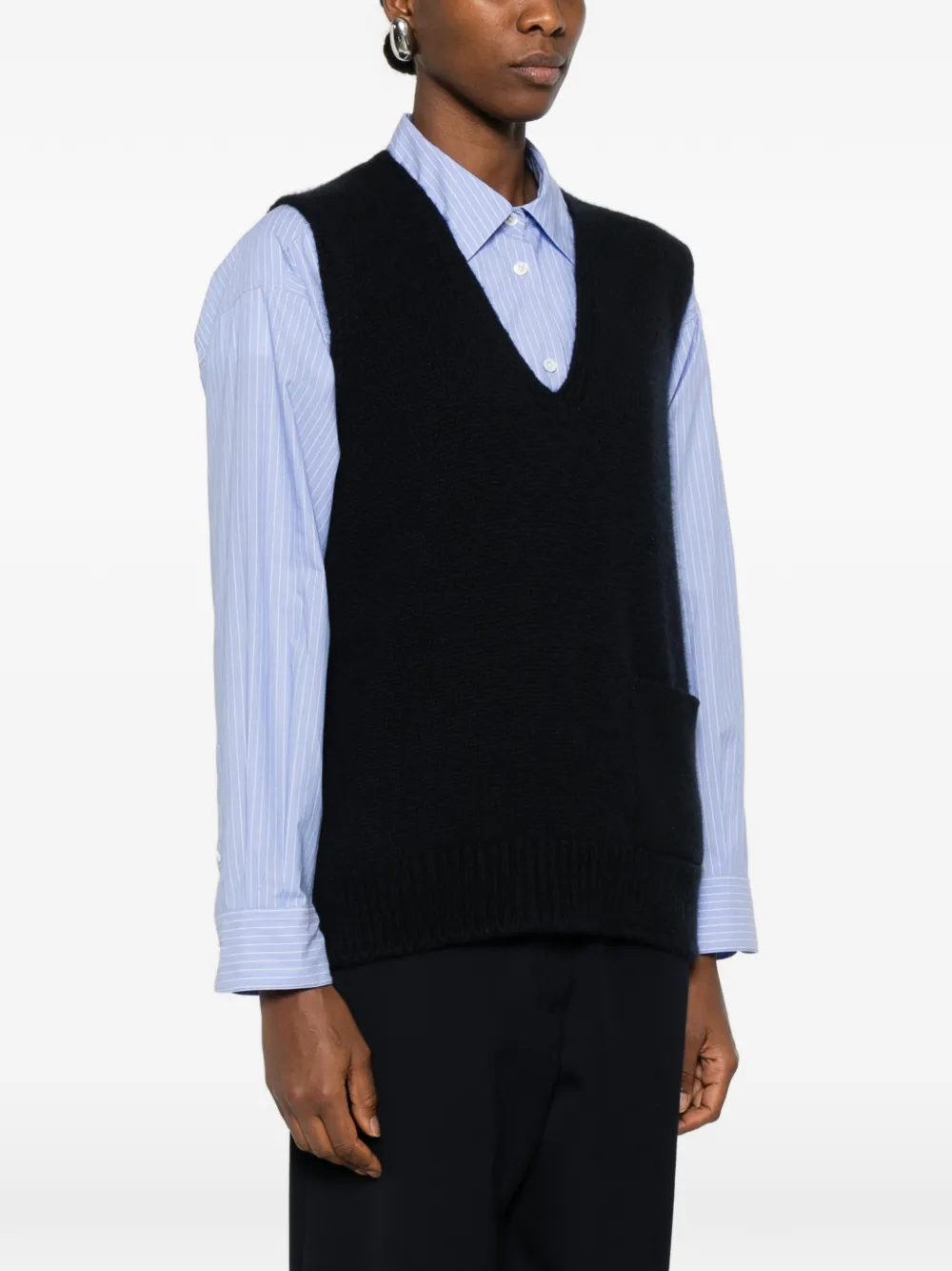 The Row Marte ribgebreide spencer Blauw