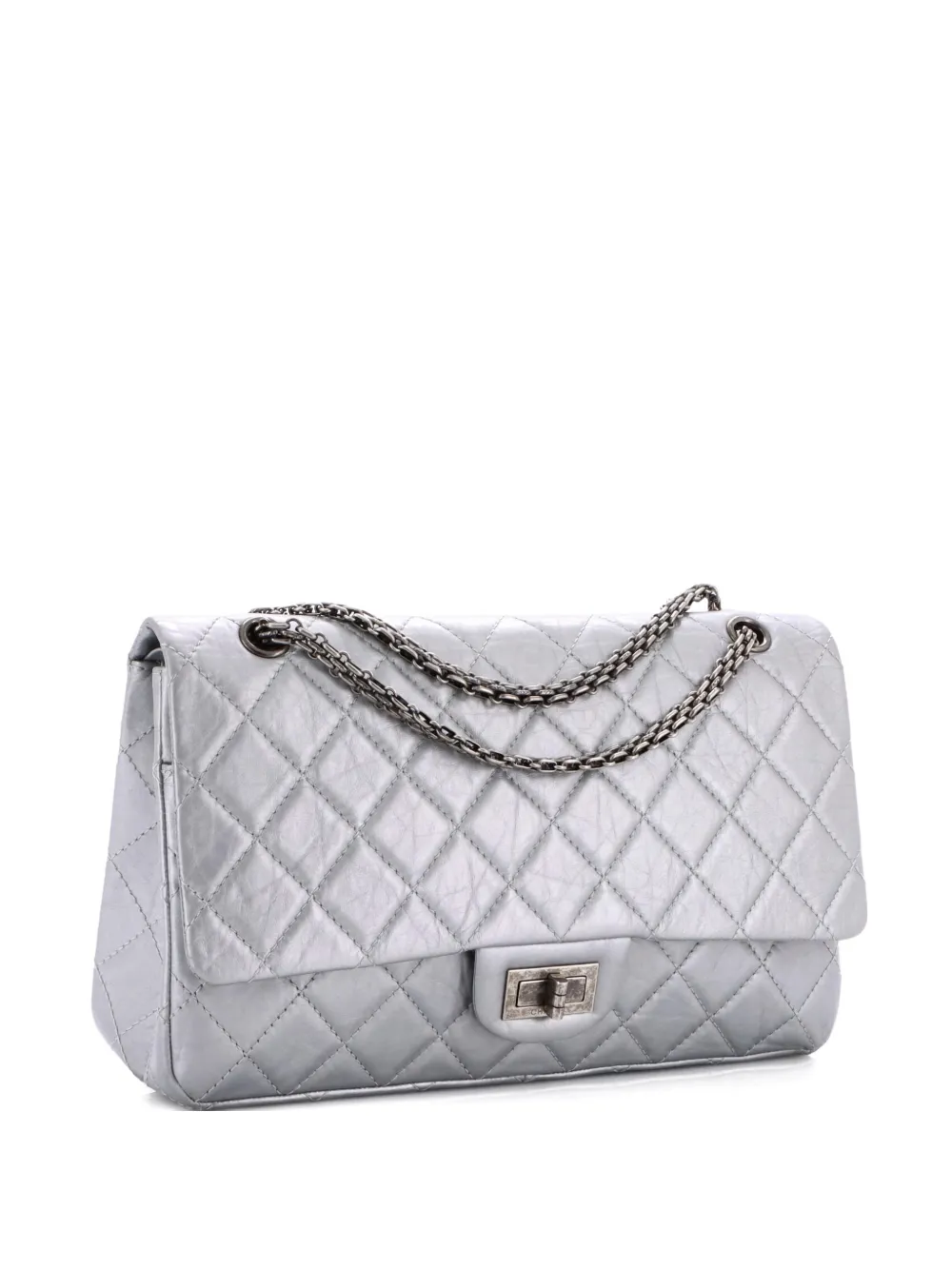 CHANEL Pre-Owned Reissue 2.55 Flap Bag Quilted Aged Calfskin 227 shoulder bag - Argento