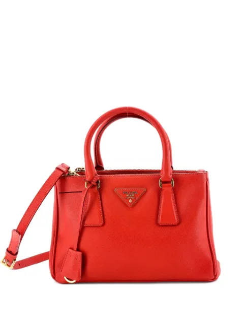 Prada Pre-Owned Double Zip Lux Saffiano Leather Small tote bag