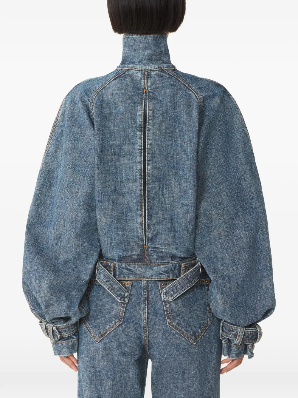 Lanvin Jack met trechterhals en knopen Blauw