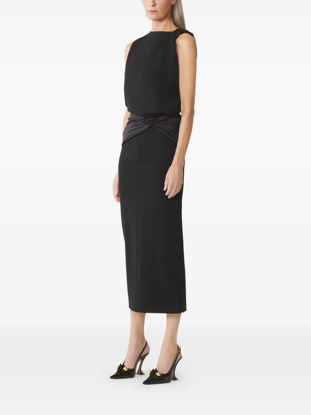  Lanvin Open-back Midi Dress - Black 