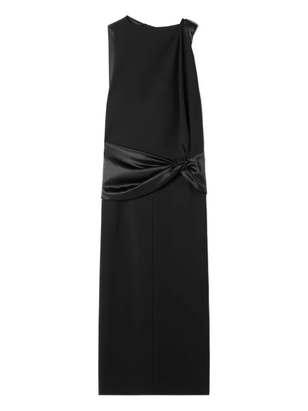 lanvin dress black MIDI DRESS IN METALLIC VISCOSE