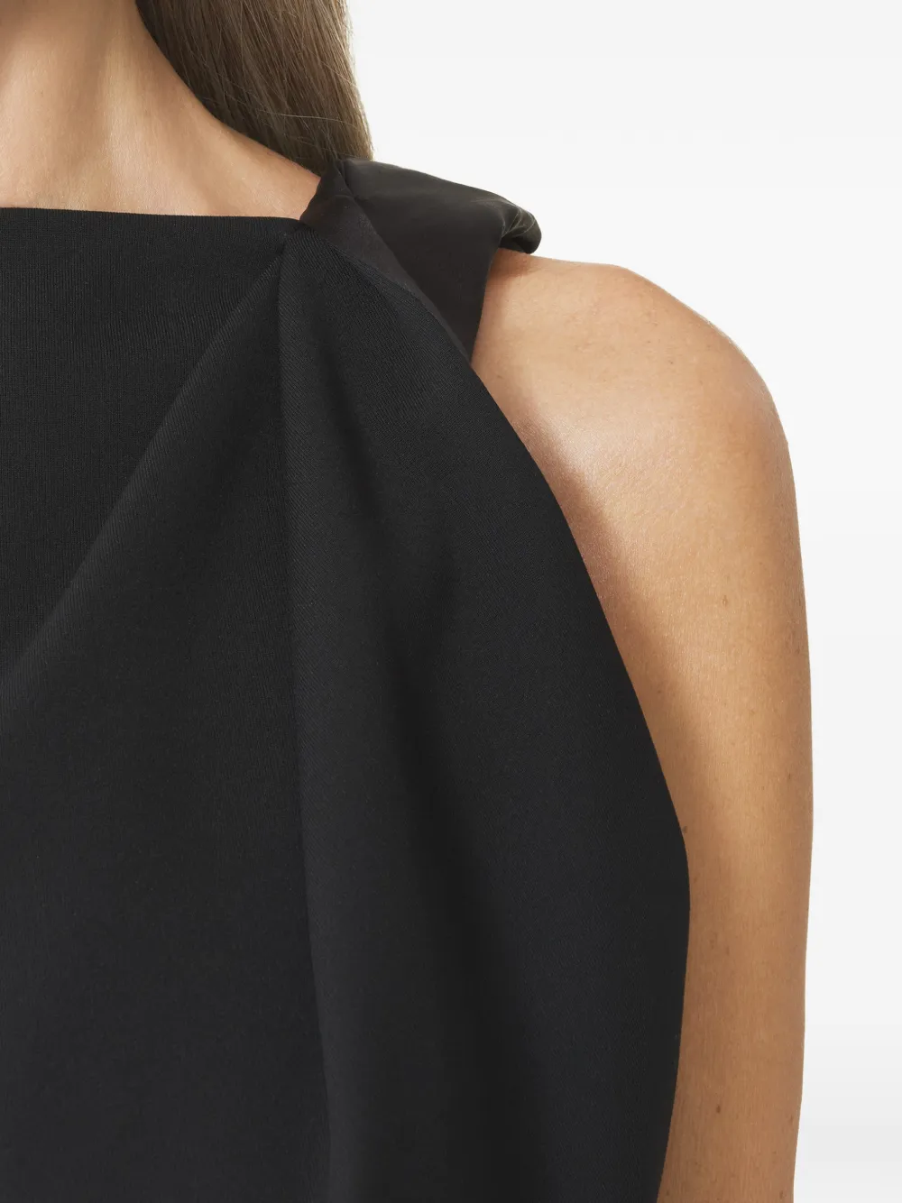 Lanvin Midi-jurk met open rug Zwart