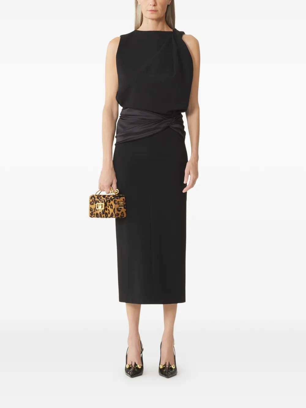  Lanvin Open-back Midi Dress - Black 