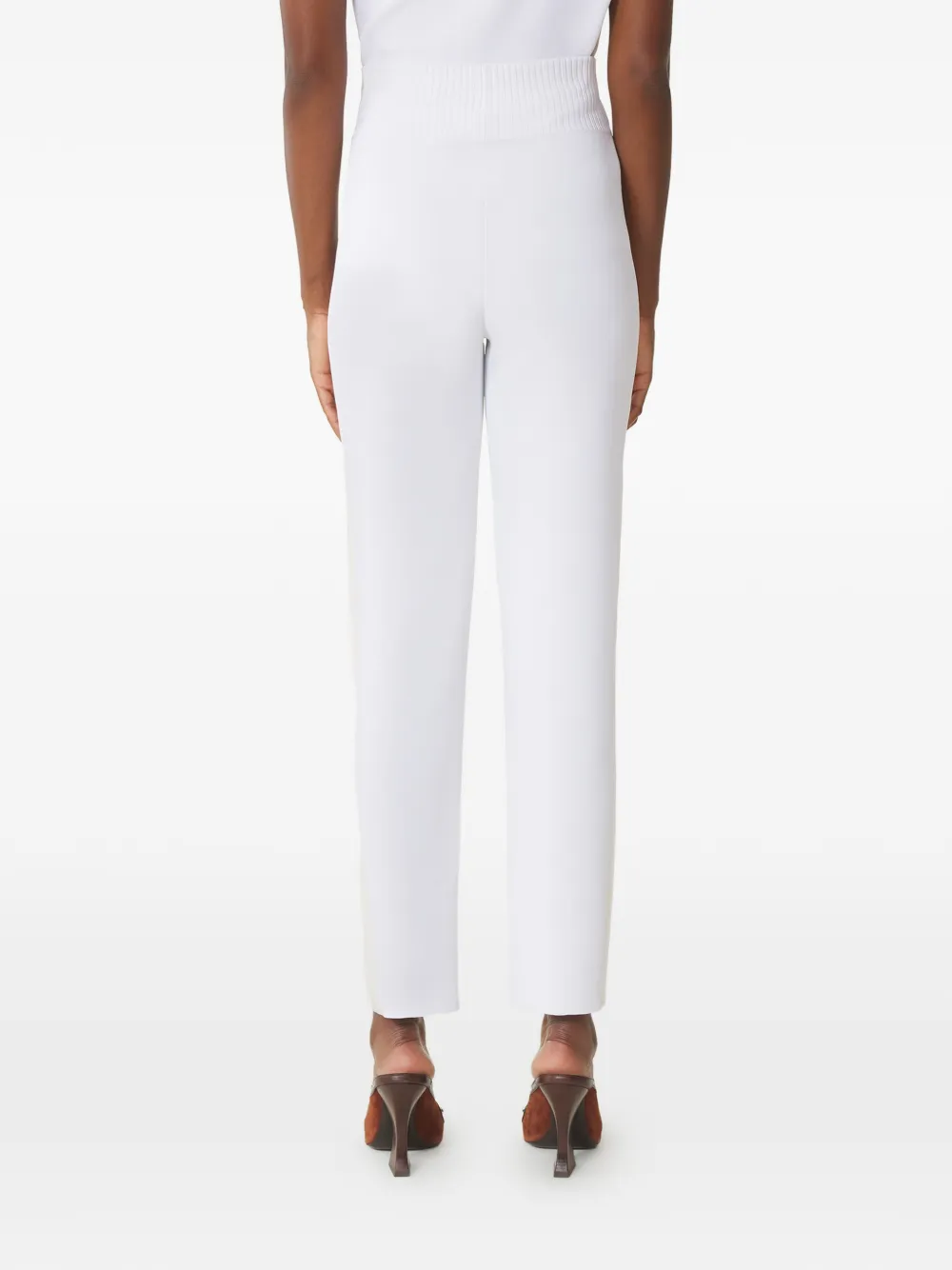 Lanvin Broek met geribbelde tailleband Wit
