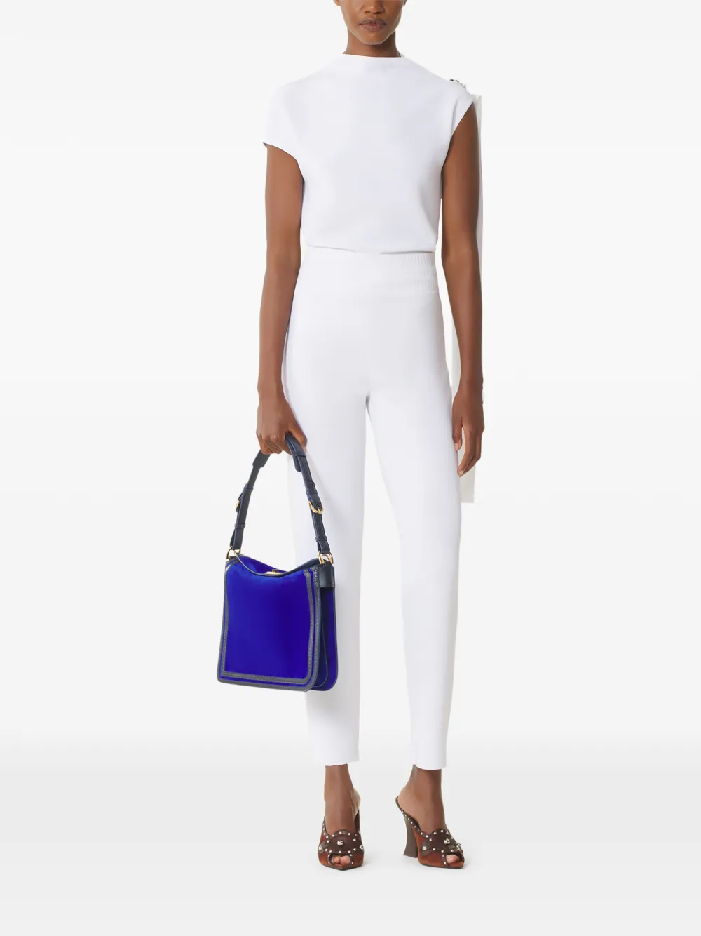 Lanvin Broek met geribbelde tailleband Wit