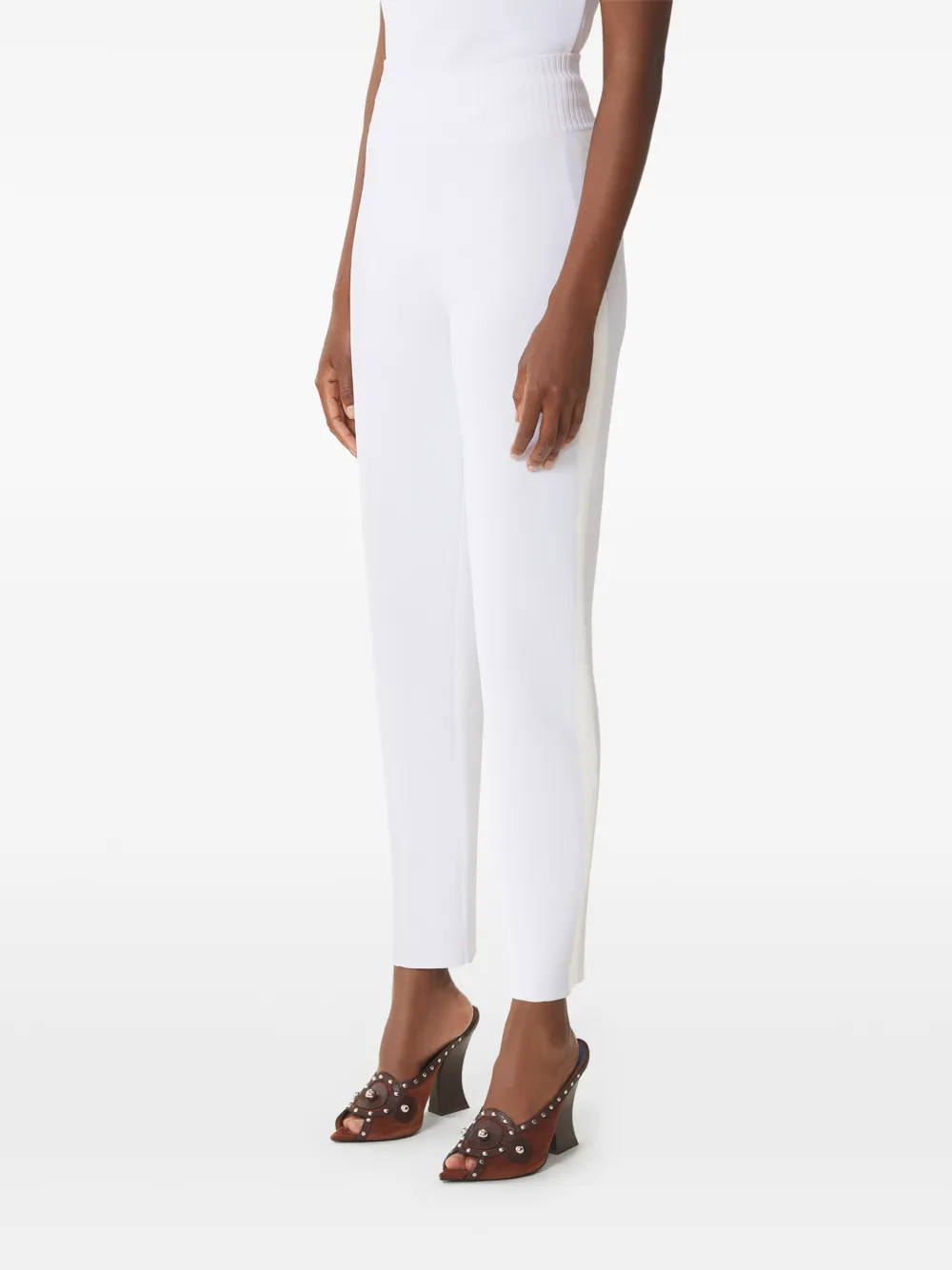 Lanvin Broek met geribbelde tailleband Wit