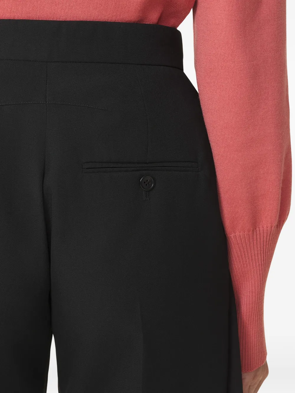 Lanvin Broek met ruches en rits aan de zijkant Zwart