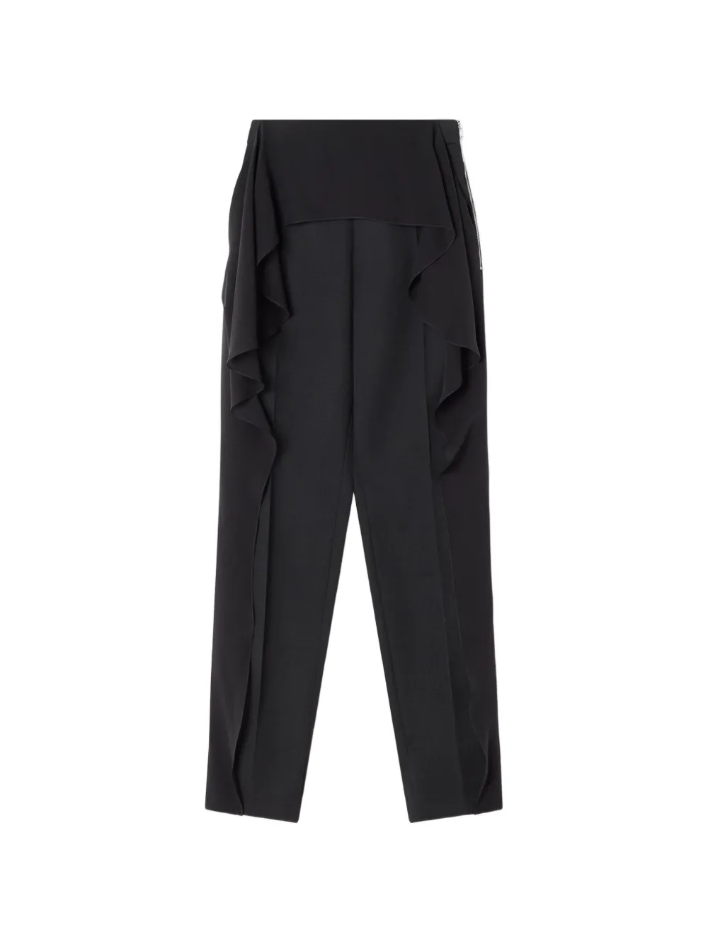 Lanvin Broek met ruches en rits aan de zijkant Zwart
