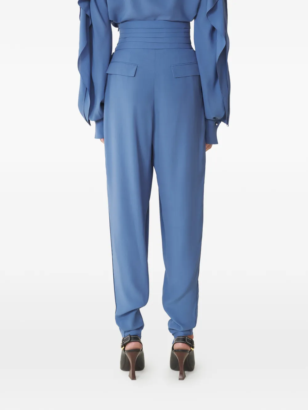 Lanvin Broek met geplooid detail Blauw