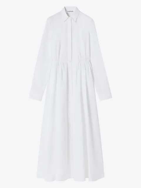 Lanvin long-sleeve midi shirt dress