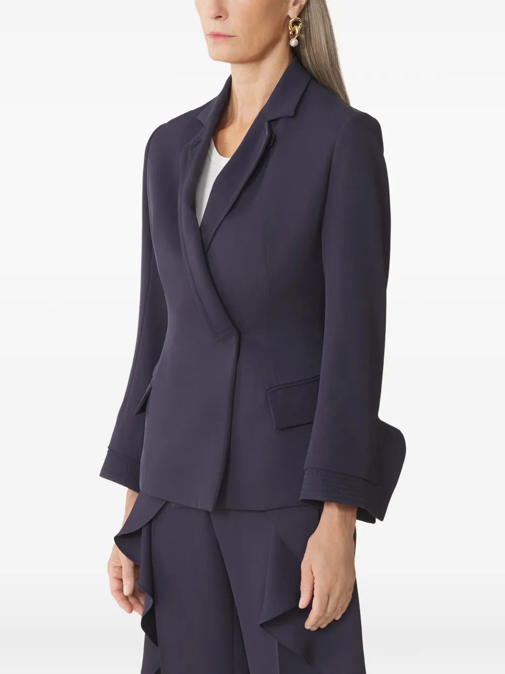  Lanvin Double-breasted Cuff-detail Blazer - Blue 