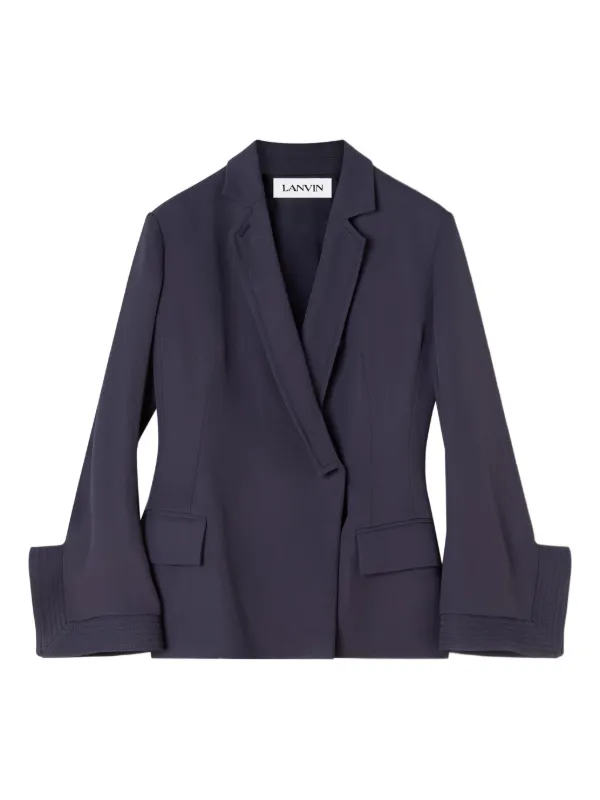 Lanvin Double-breasted Cuff-detail Blazer in Blue