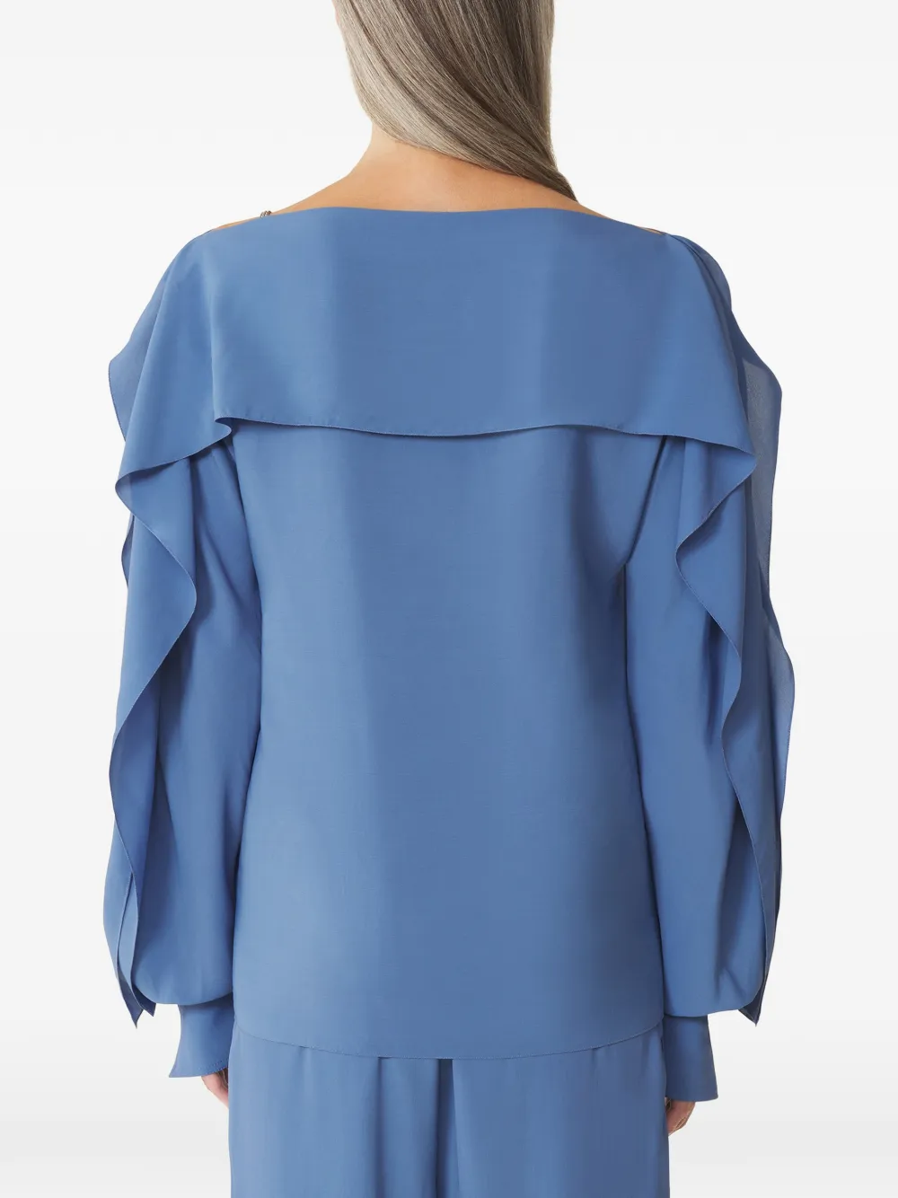  Lanvin Ruffle-detail Blouse - Blue 
