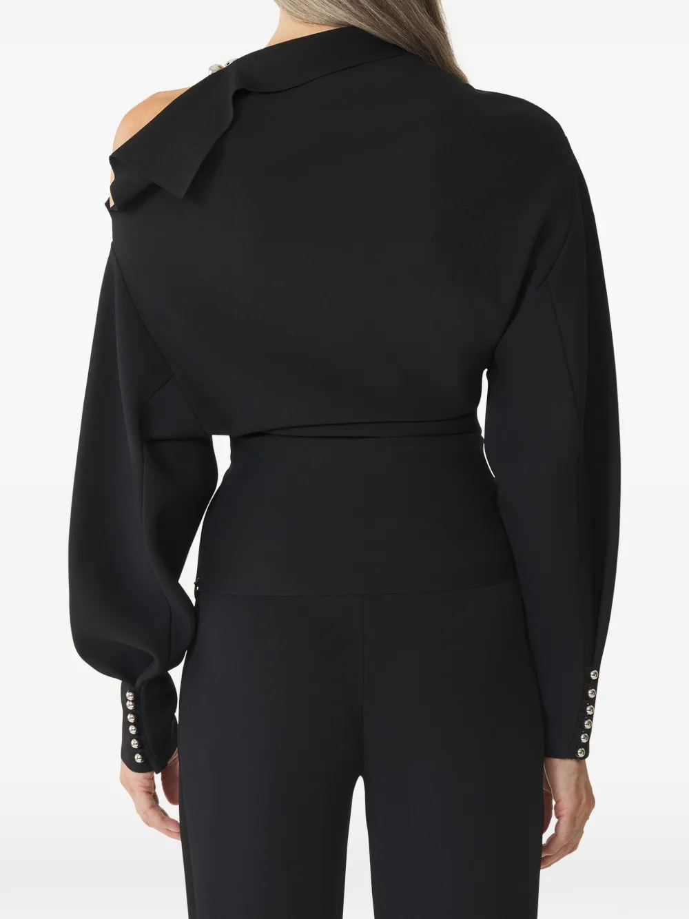 Lanvin Blouse met gedrapeerd detail Zwart