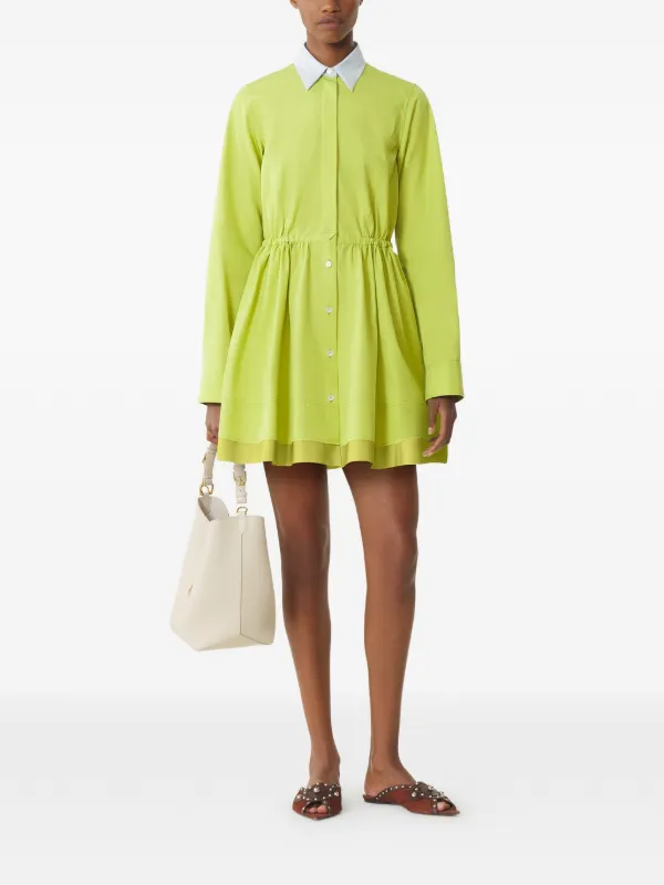 lanvin dress green Collared Buttoned Mini | dress-ctn