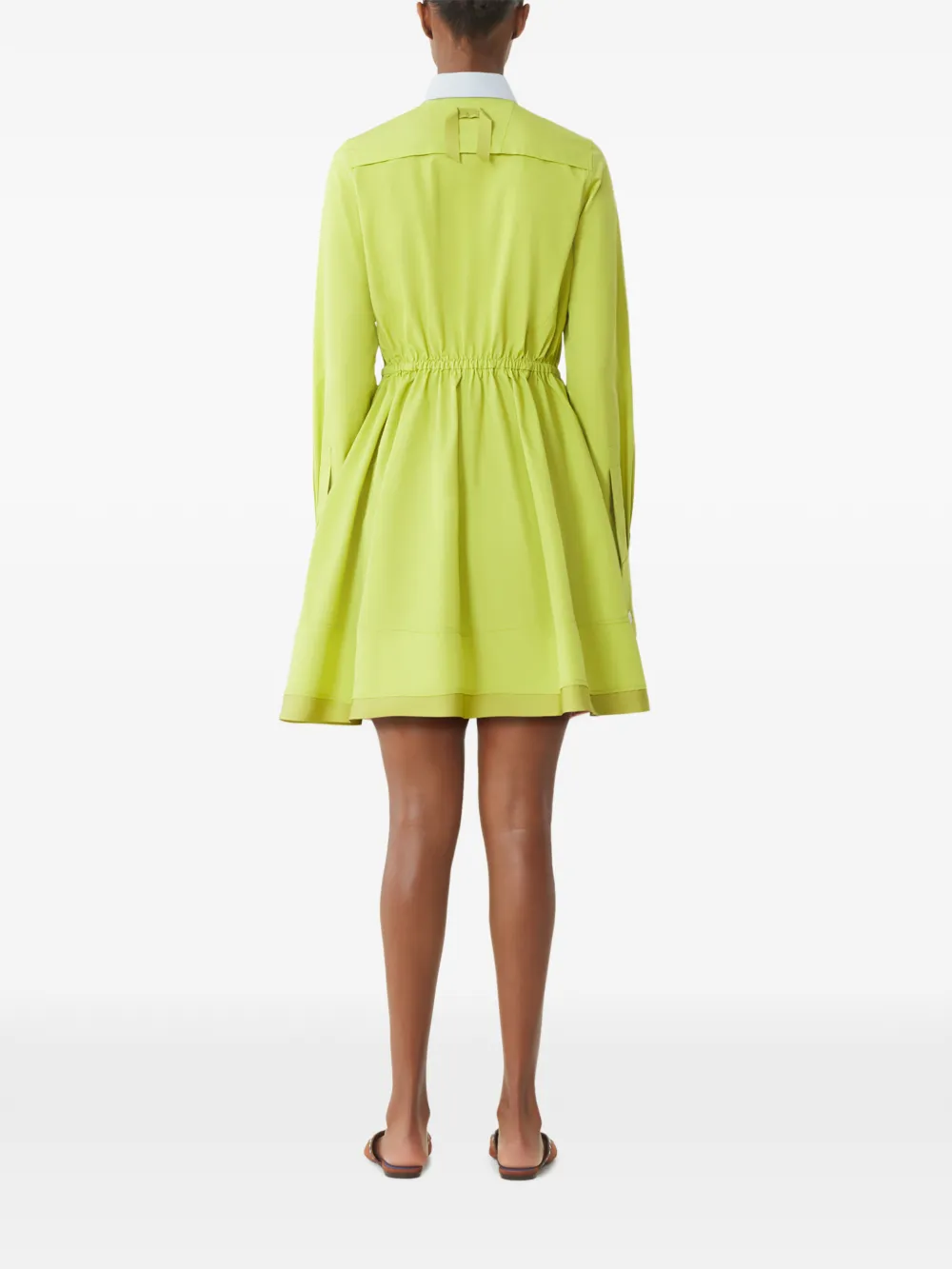 Lanvin Mini-jurk met knopen en kraag Groen