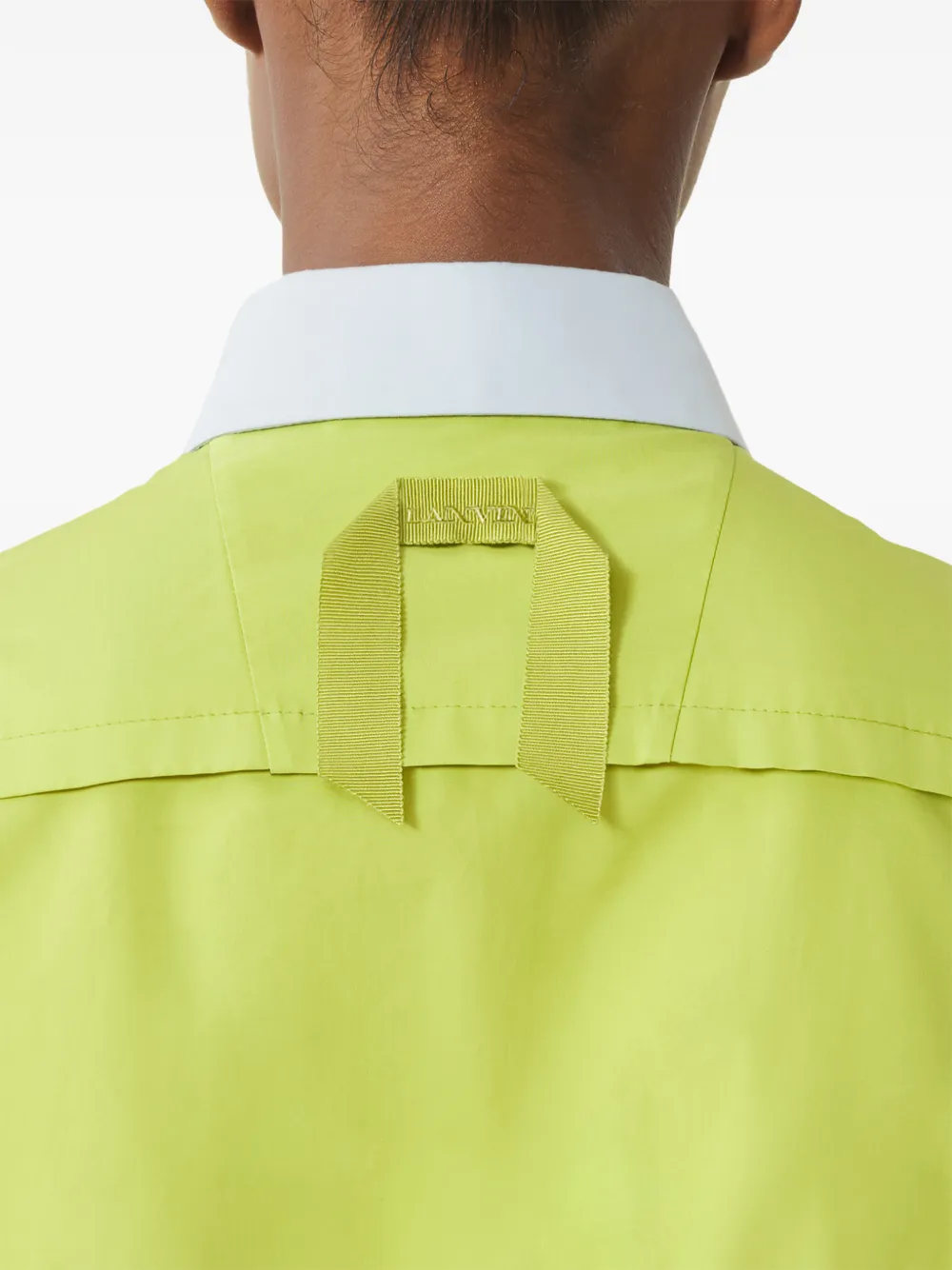 Lanvin Mini-jurk met knopen en kraag Groen