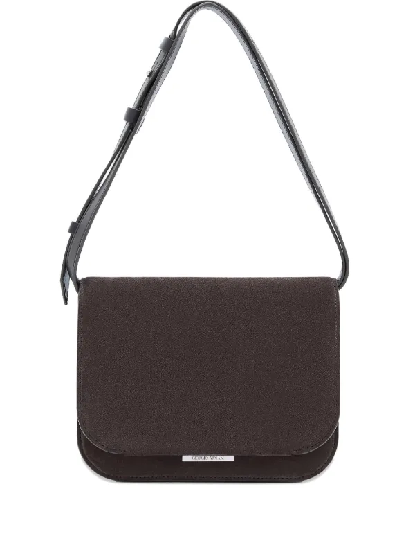 Giorgio Armani Adjustable Strap Shoulder Bag in Brown