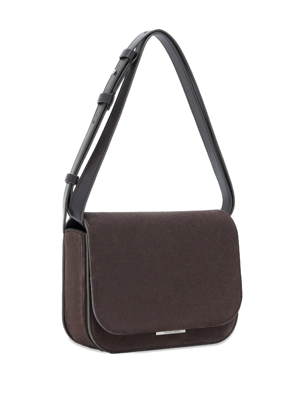 Giorgio Armani Adjustable Strap Shoulder Bag In Brown