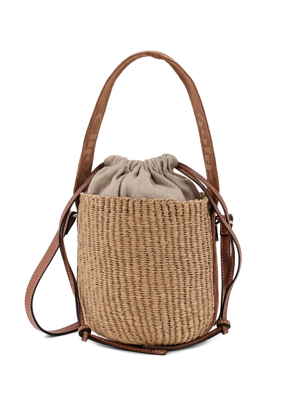 Chloé small Woody bucket bag - Toni neutri