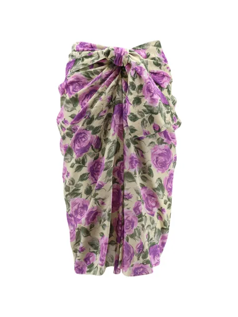 Chloé floral-print midi skirt