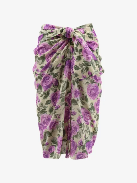 Chloé floral-print midi skirt
