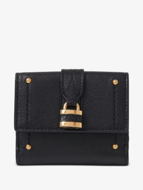 Chloé mini Paddington tri-fold studded lock wallet