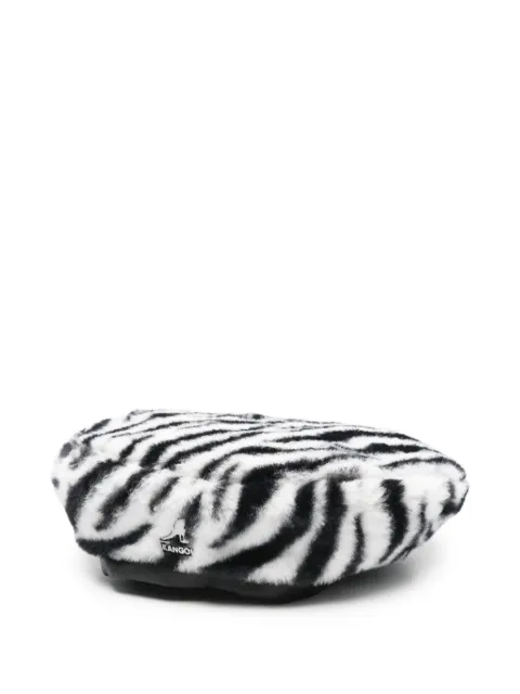 Kangol zebra-pattern beret hat