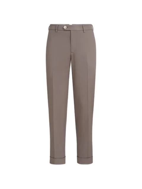 Brunello Cucinelli garment-dyed Italian fit trousers in American Pima comfort cotton gabardine