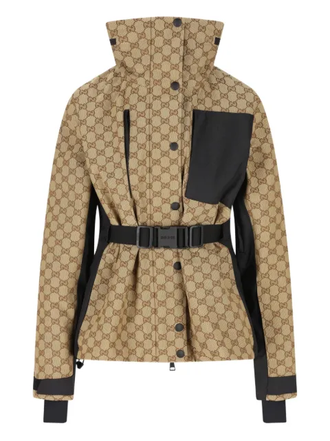 Gucci GG jacquard belted ski jacket