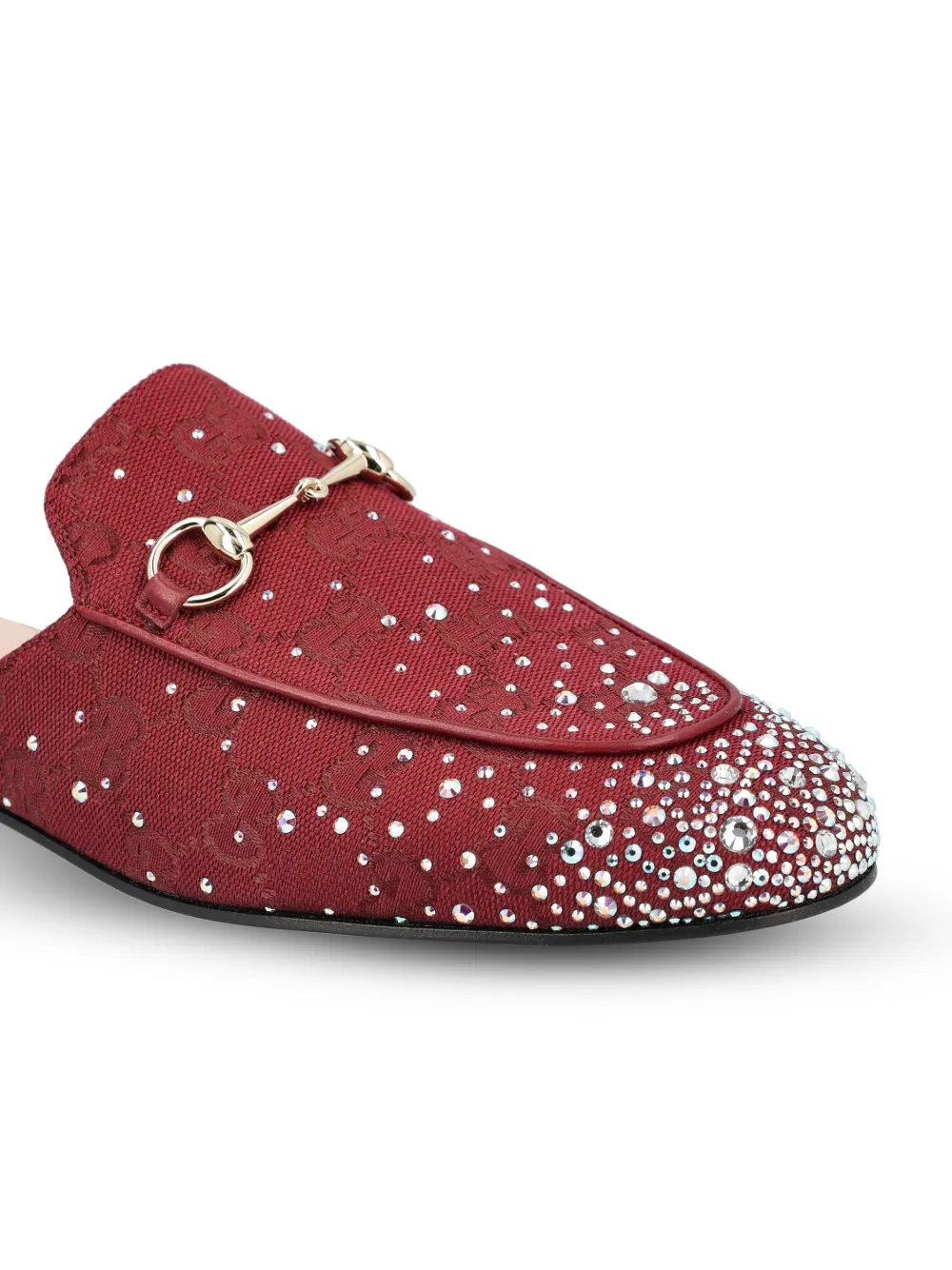 Gucci Princetown muiltjes met kristallen Rood