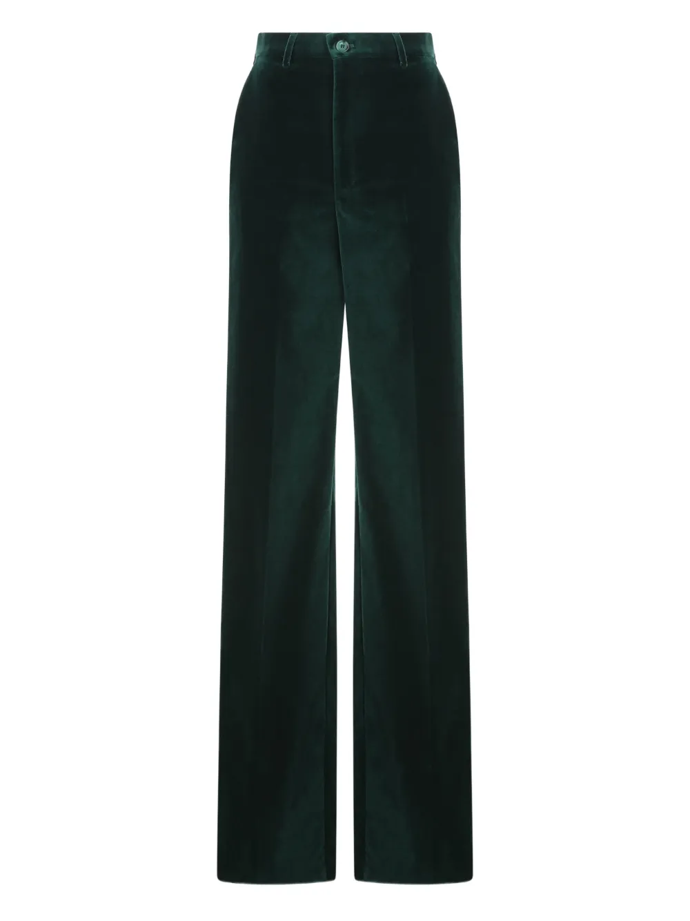 Gucci Velvet Pocket Trousers In Green