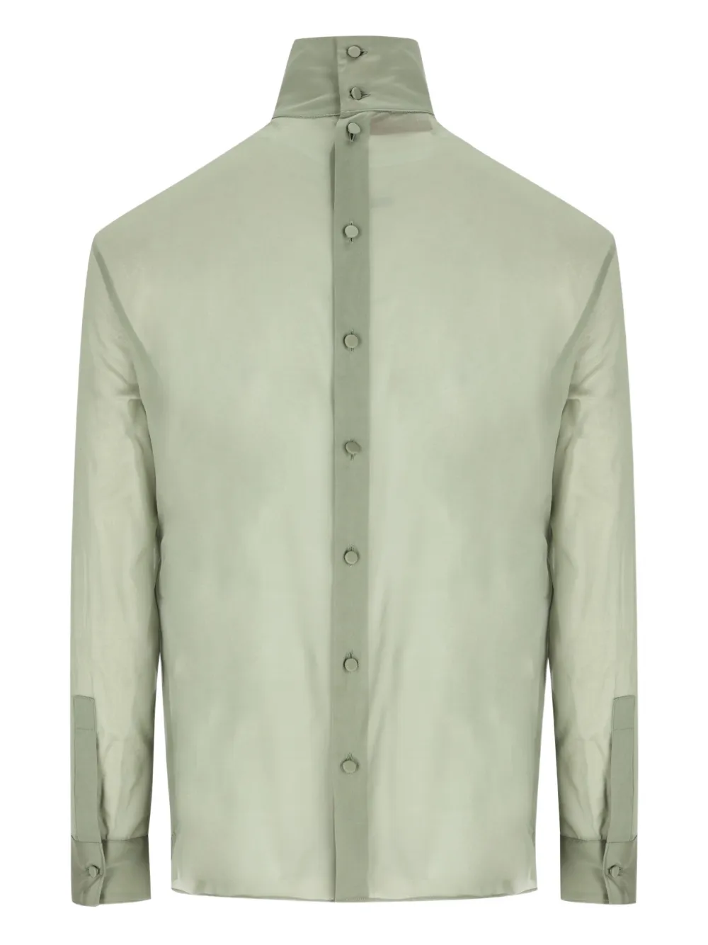 Gucci buttoned stand-collar stretch shirt - Groen