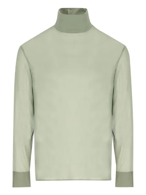 Gucci camisa stretch con cuello alzado