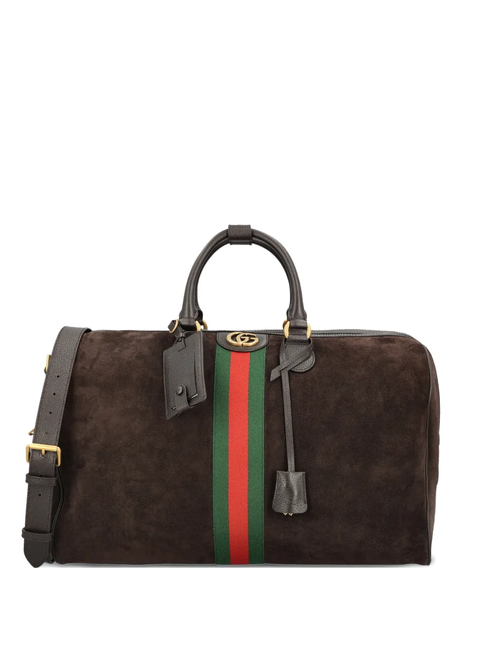 Gucci sac de voyage Web médium | marron | Image 1