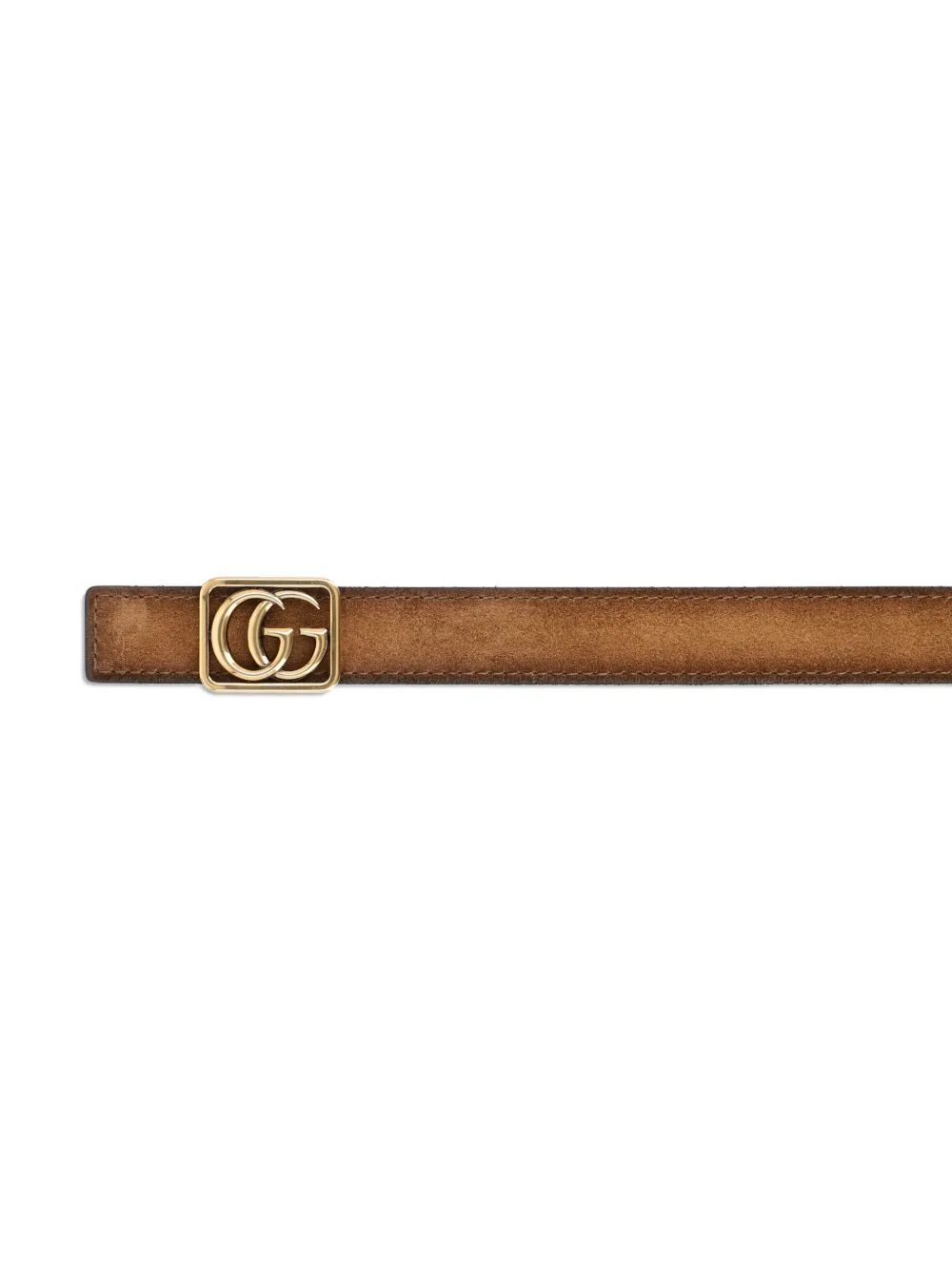  Gucci Double G Buckle Belt - Brown 